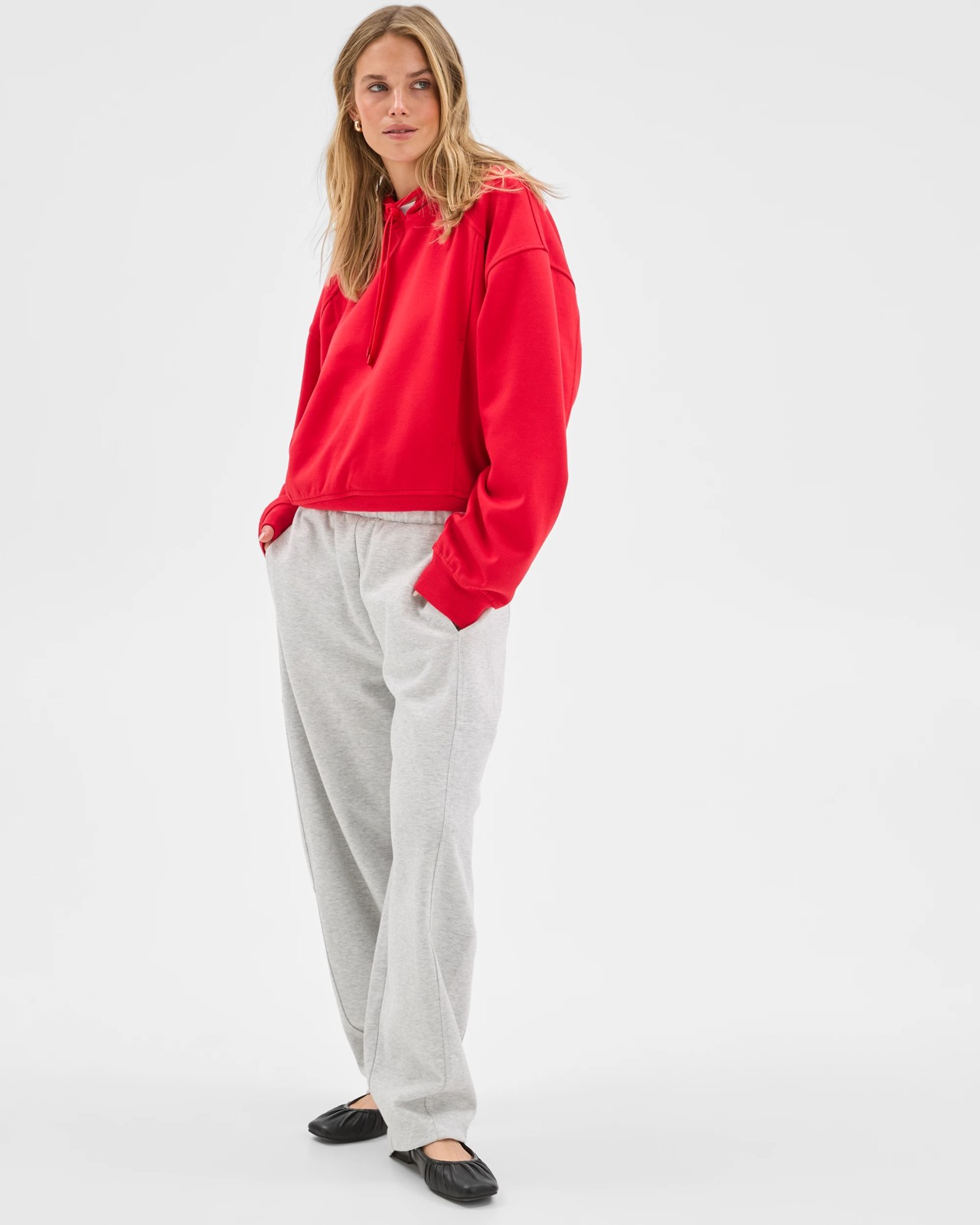 Lily Loves Balloon Curved Leg Trackpants - Silver Marle 2 of 5