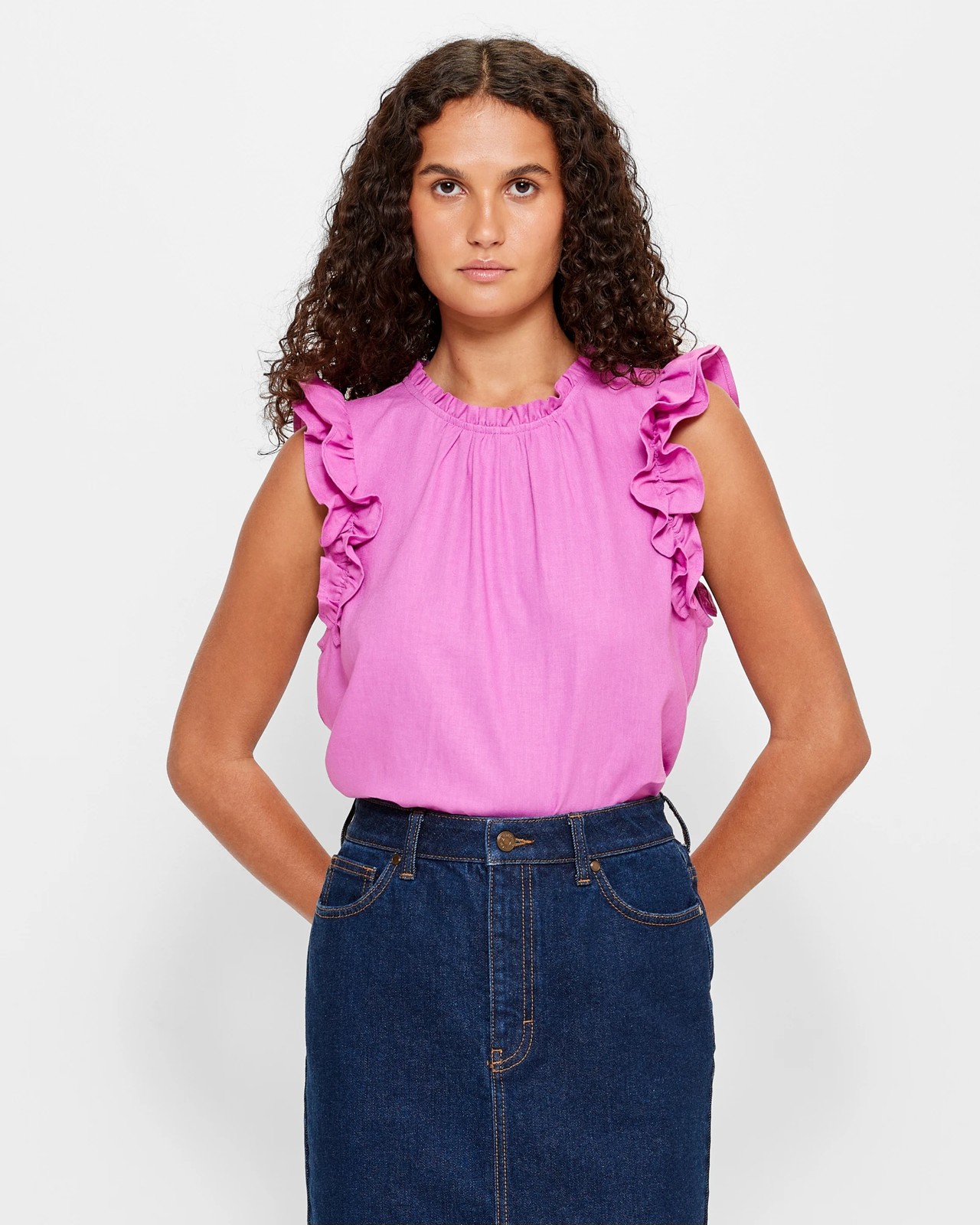 Ruffle Neck Top : Target