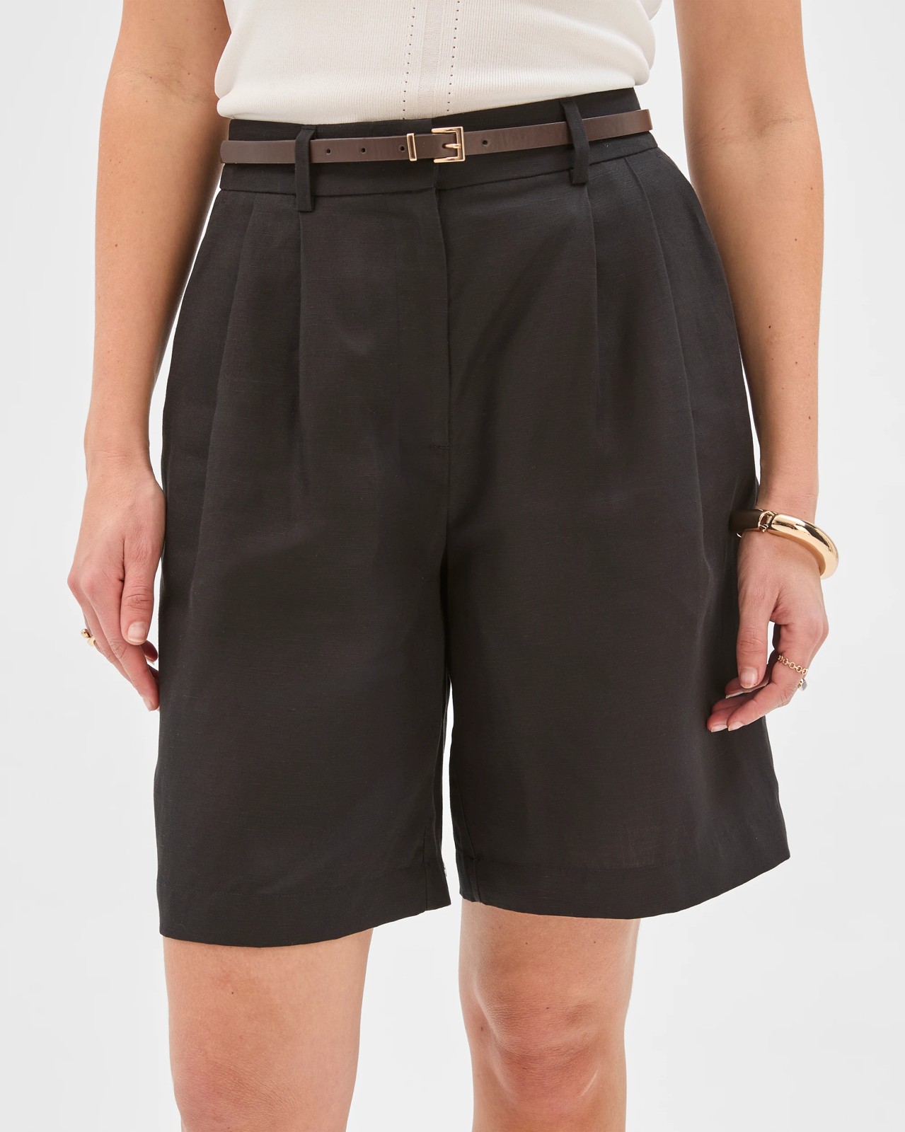 Preview Amelia Tailored Shorts - Black 5 of 5