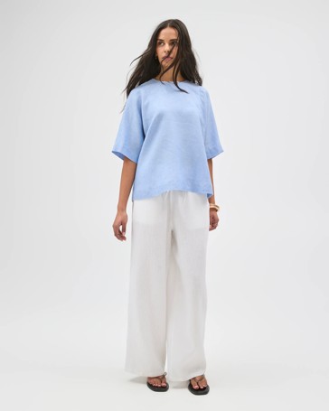 European Linen Seamed T-Shirt