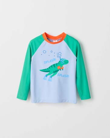 Long Sleeve Printed Swim Rash Vest