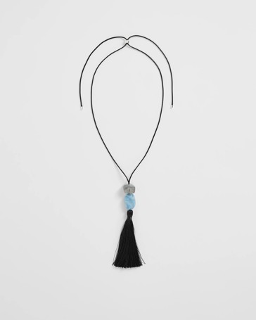 Bead Tassel Pendant Necklace