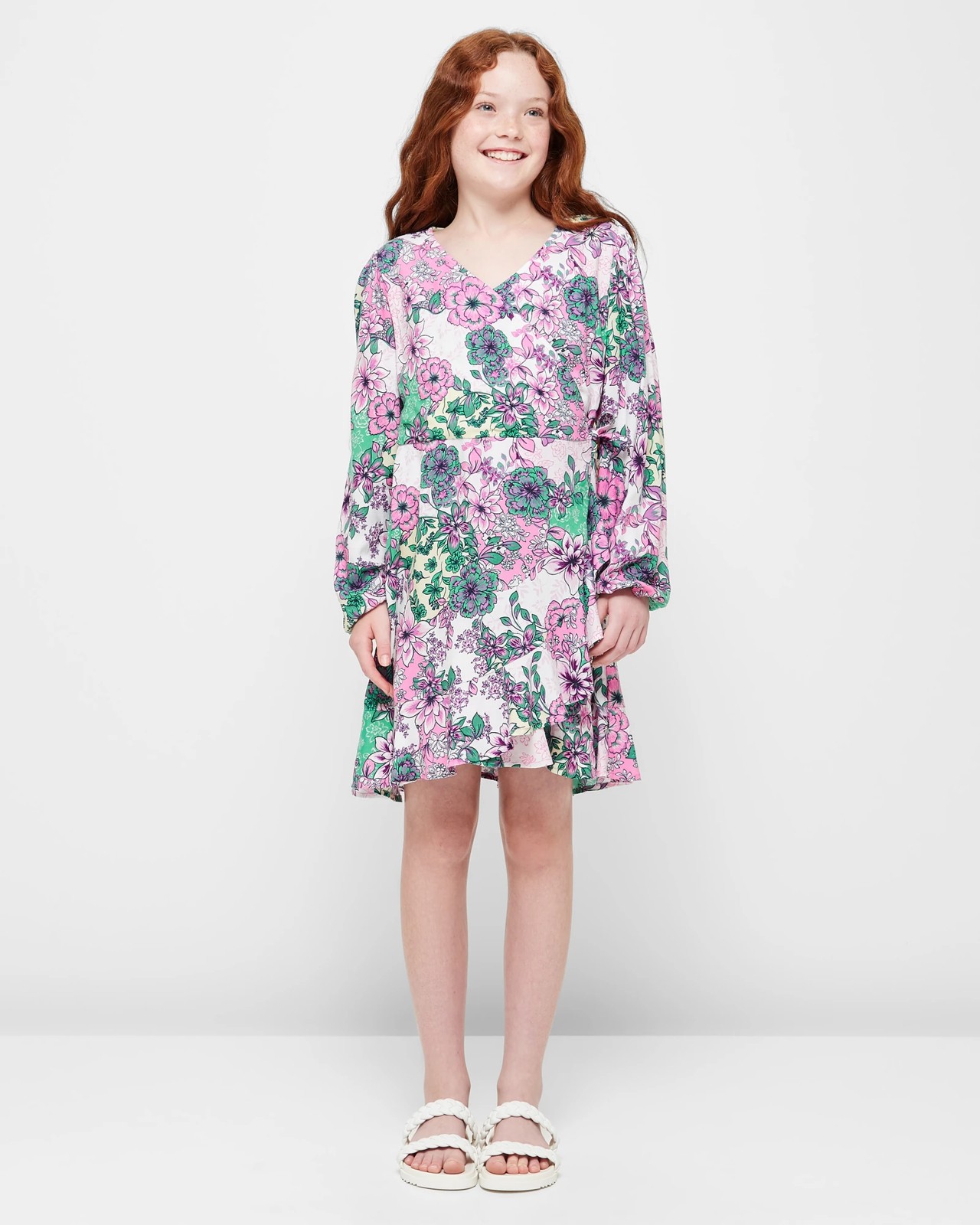 Floral Patchwork Wrap Dress | Target Australia