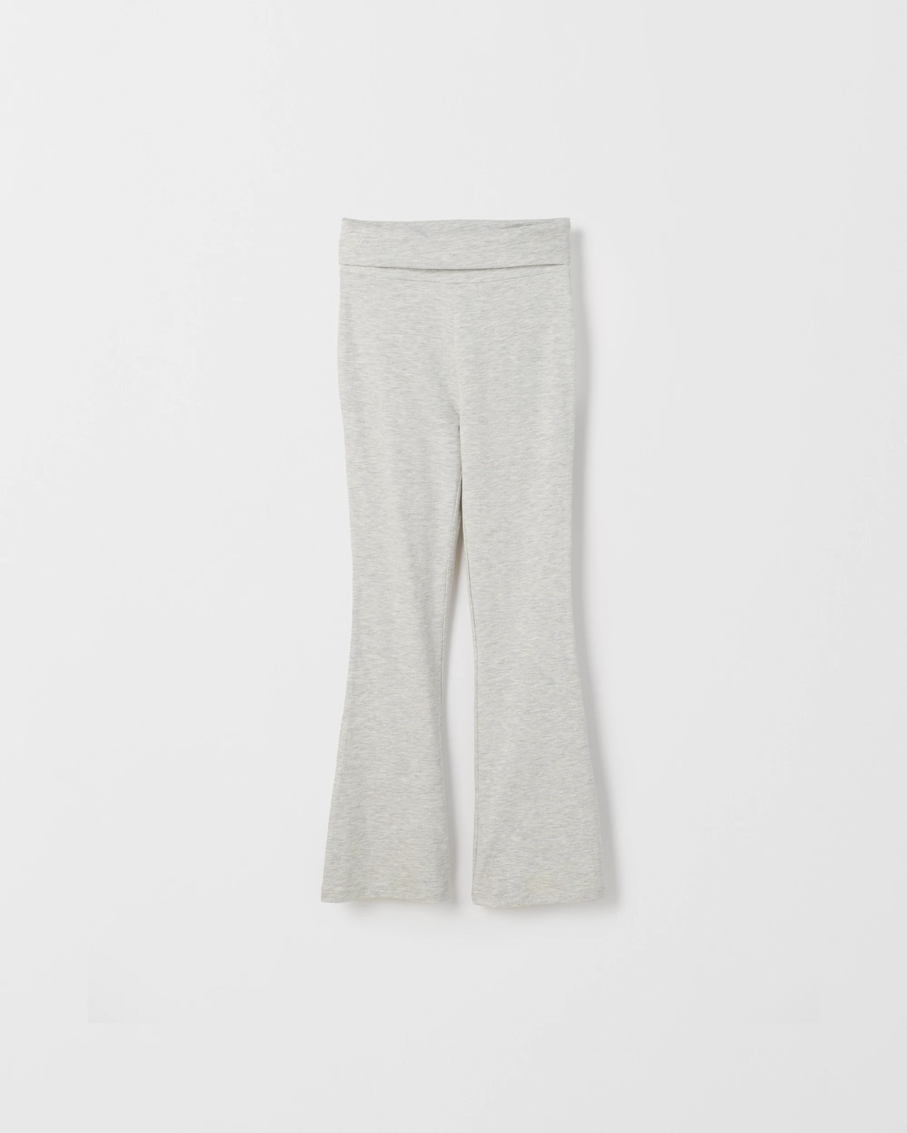 Folded Waist Flare Pants - Grey Marle 5 of 6