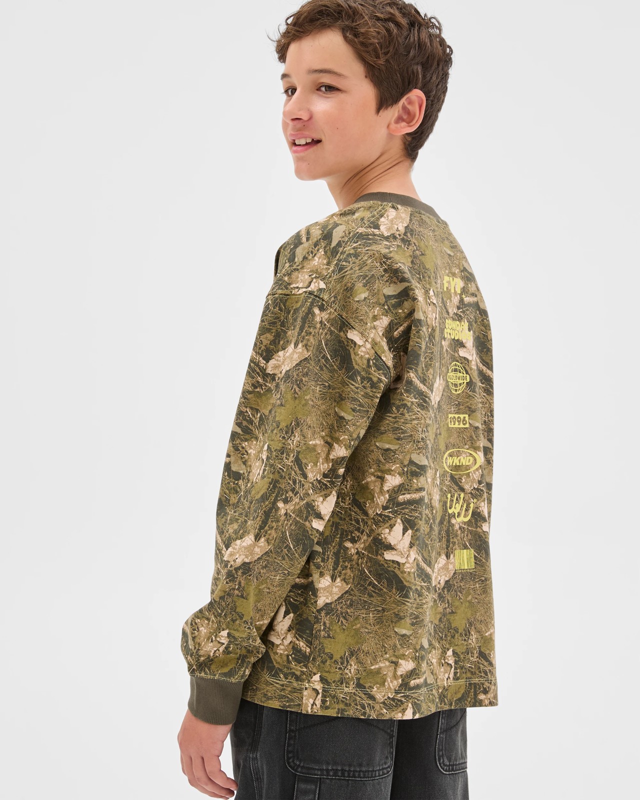 Australian Cotton Long Sleeve Heavyweight T-Shirt - Camo 4 of 5