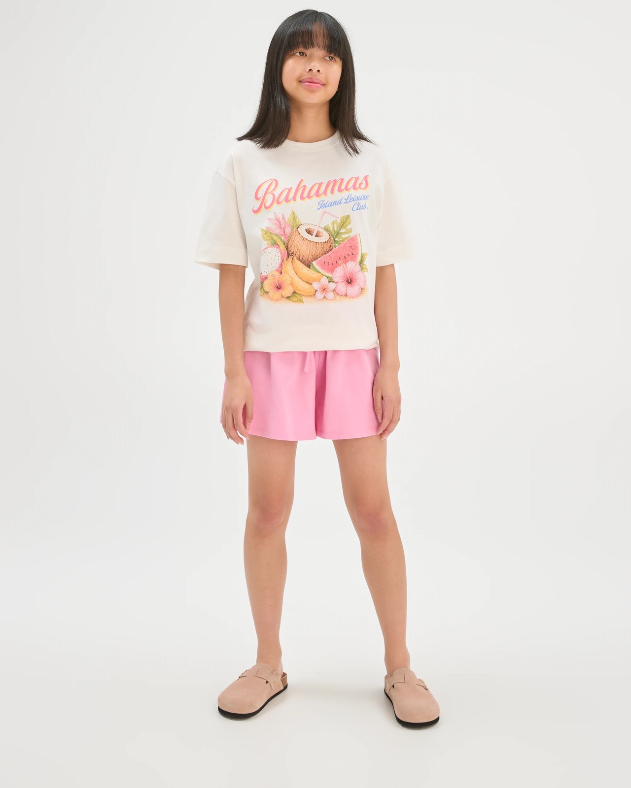 Australian Cotton Oversized T-Shirt - Bahamas Cream 2 of 6