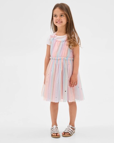 Tulle Dress and Pointelle T-Shirt Set 2 Piece