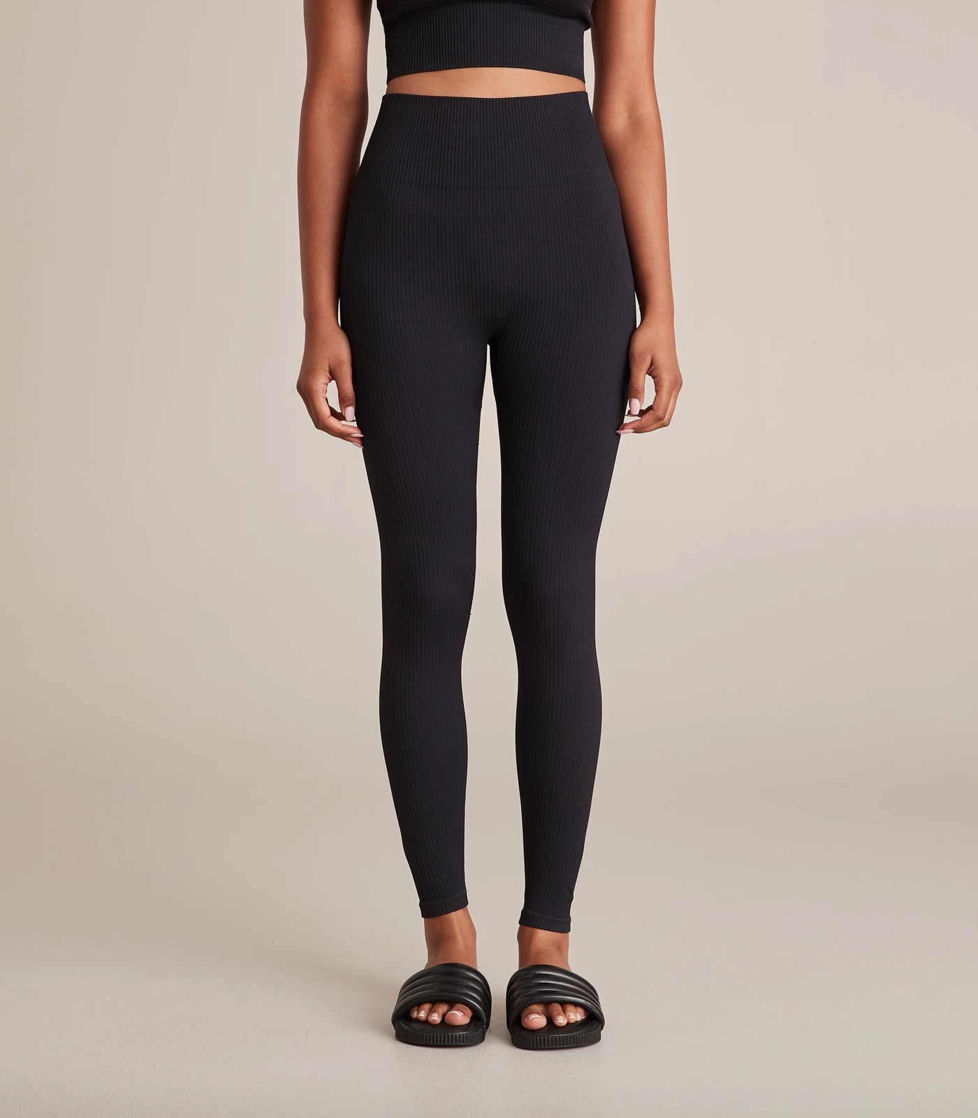 Seamless Ribbed Leggings - Black – Vita Active Australia