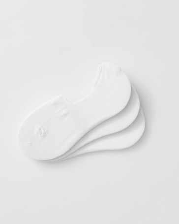 Maxx 3 Pack No Show Socks - White
