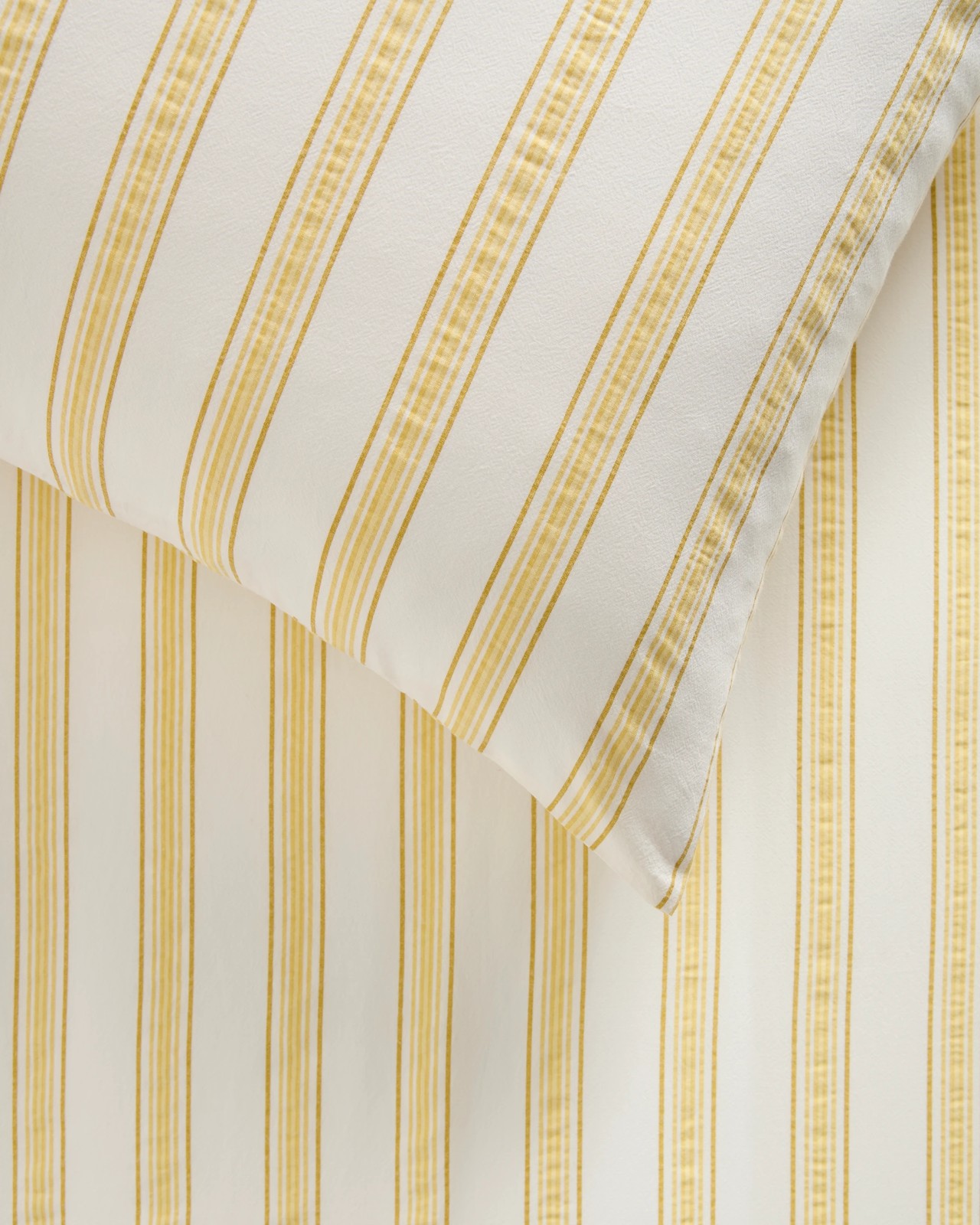 Arlo Stonewash Cotton Stripe Standard Pillowcases 2 Pack - Sunlight 3 of 3