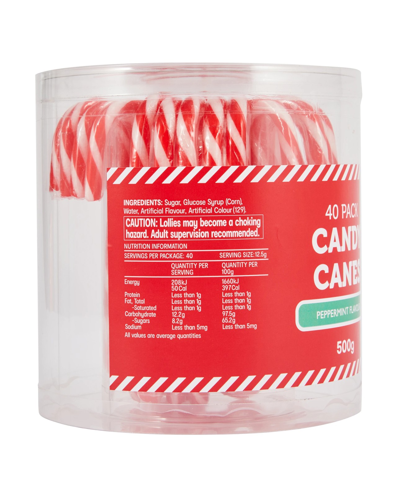 40 Pack Peppermint Flavour Candy Canes 500g 5 of 5