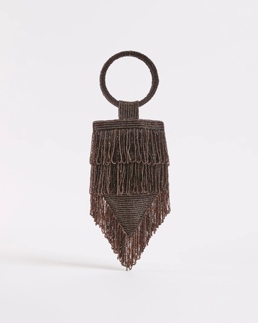 Beaded Ring Handle Bag