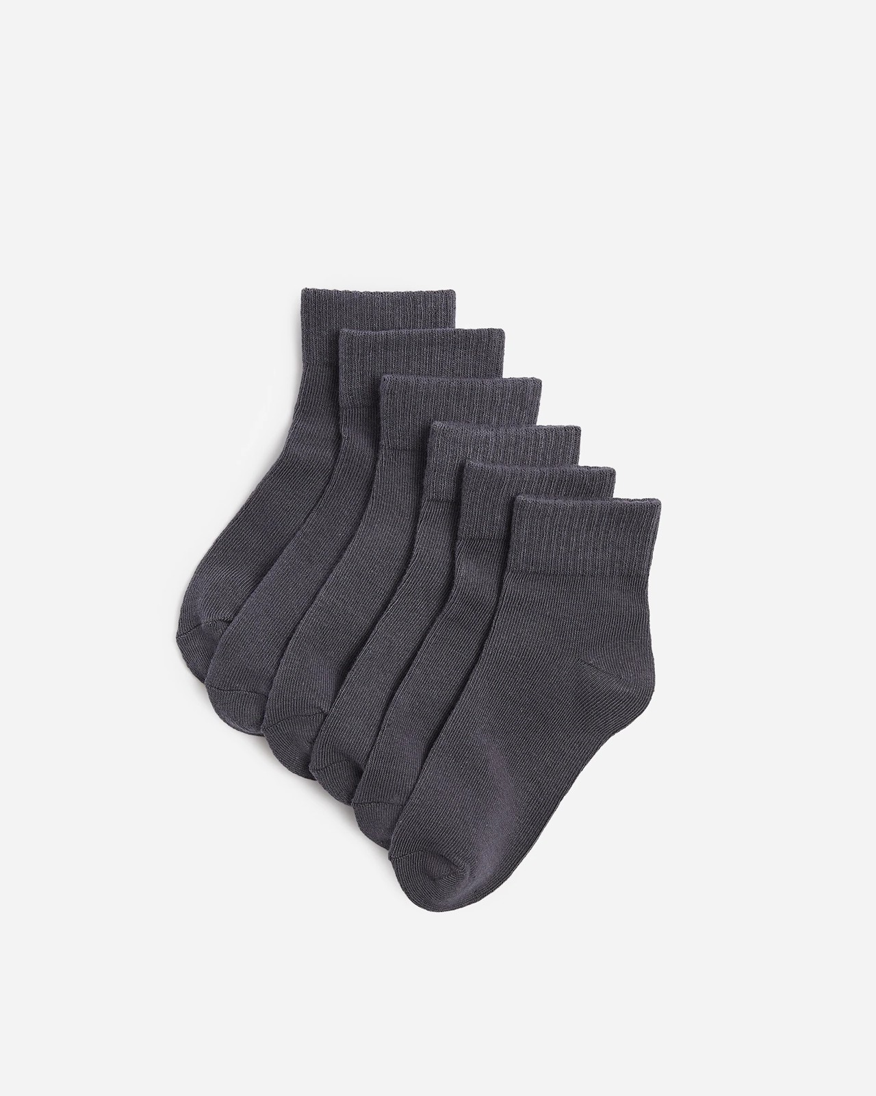 School Qtr Crew Sock 6 Pack - Grey | Target Australia