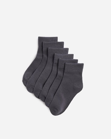 School Qtr Crew Sock 6 Pack