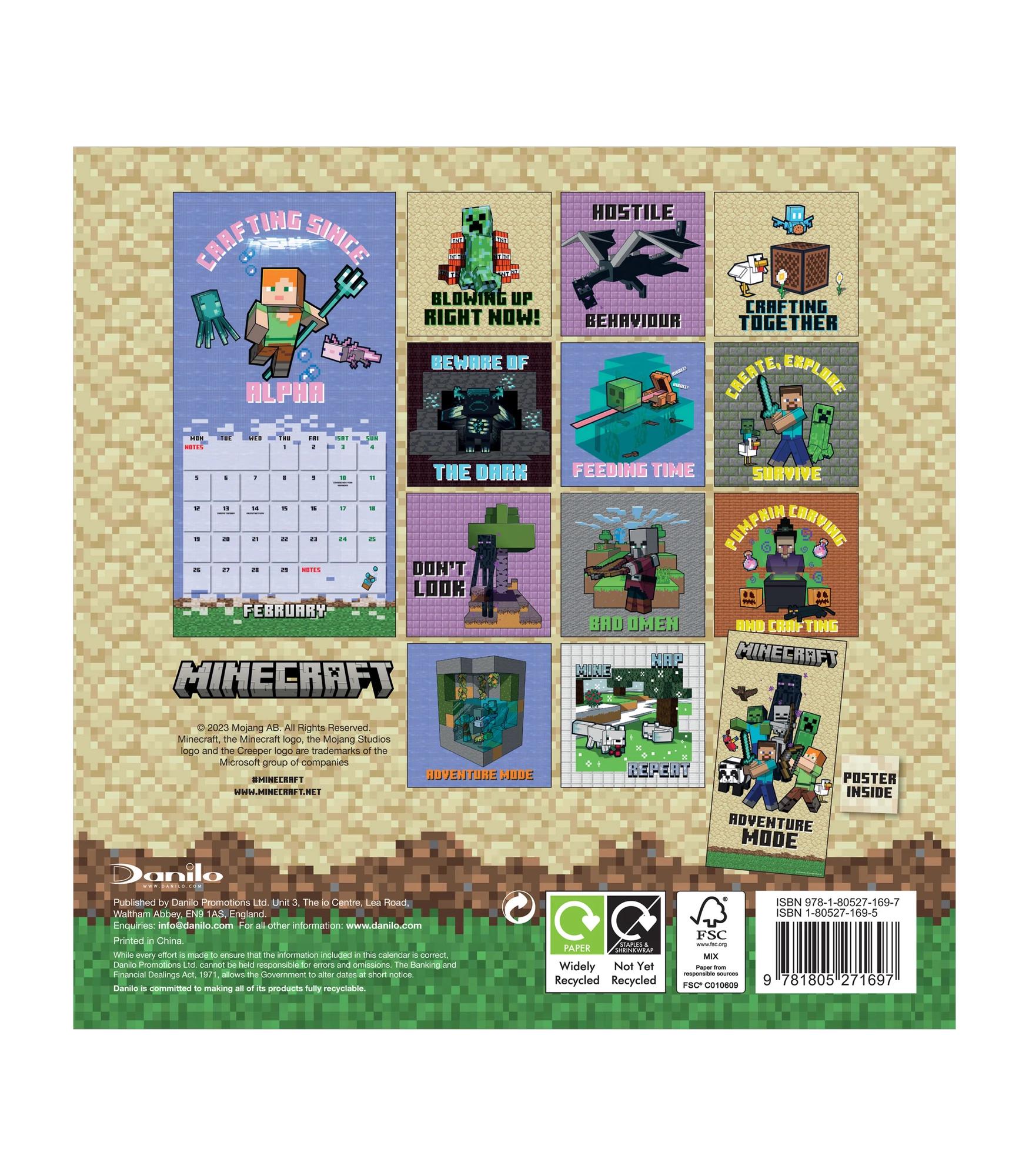 Minecraft 2024 Mini Calendar Target Australia   68484200 IMG 003