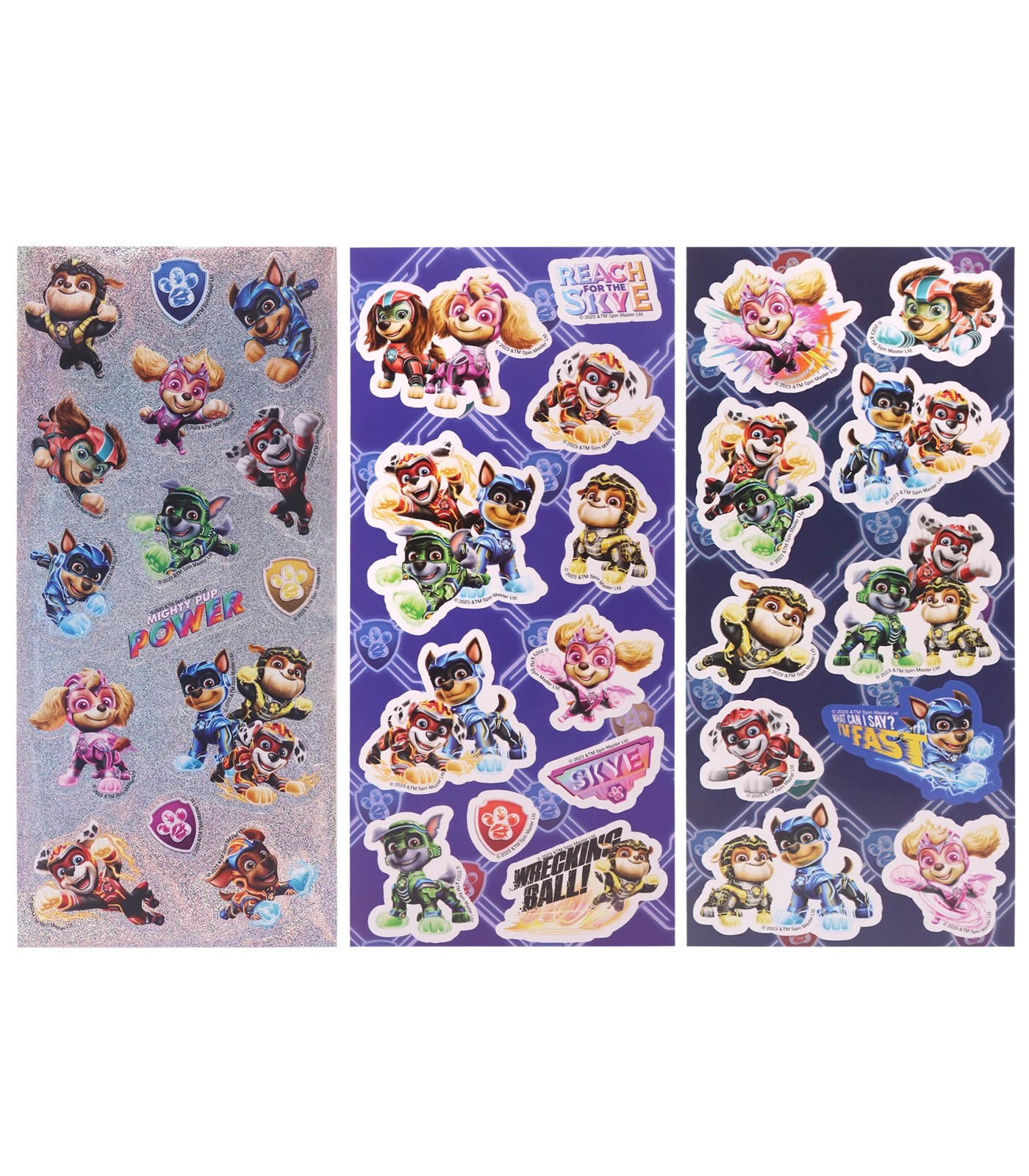 Paw Patrol Stickers 3 Pack - Holographic