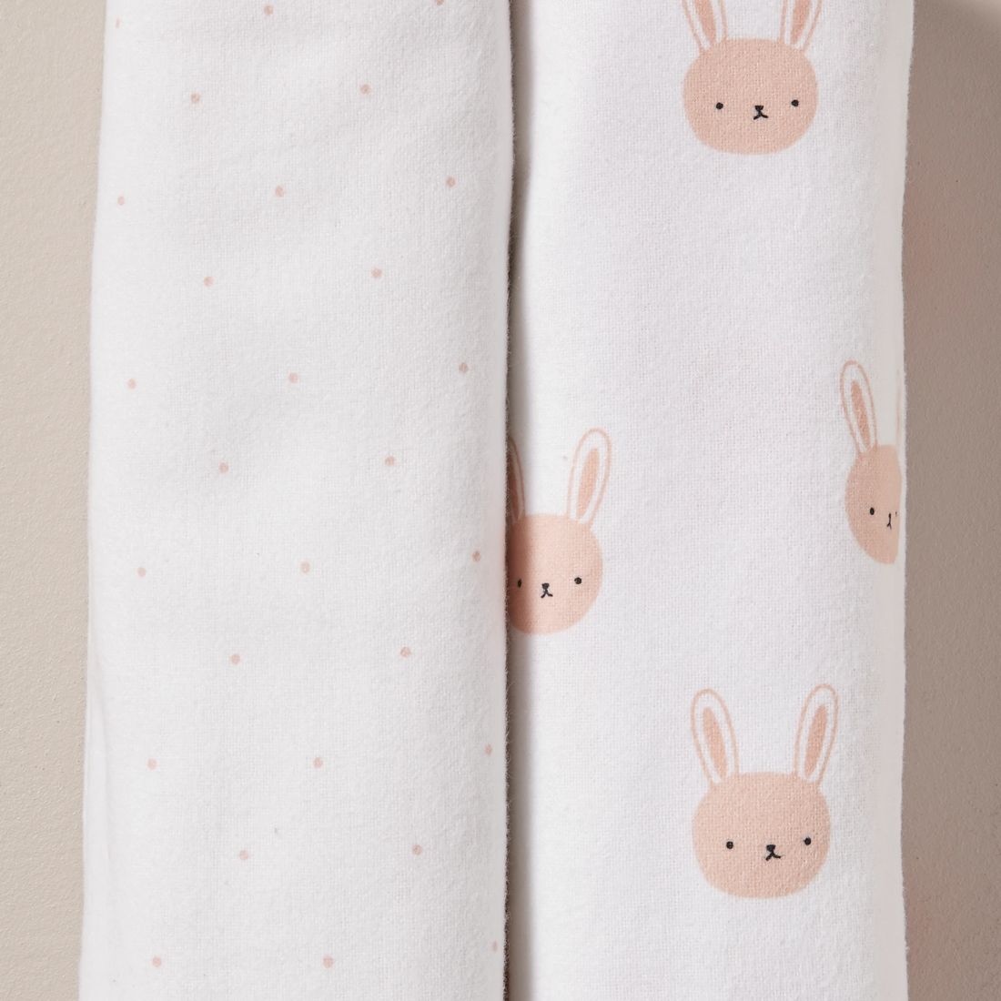 2 Pack bub. Flannelette Wraps Bunny Polka Dot Target Australia
