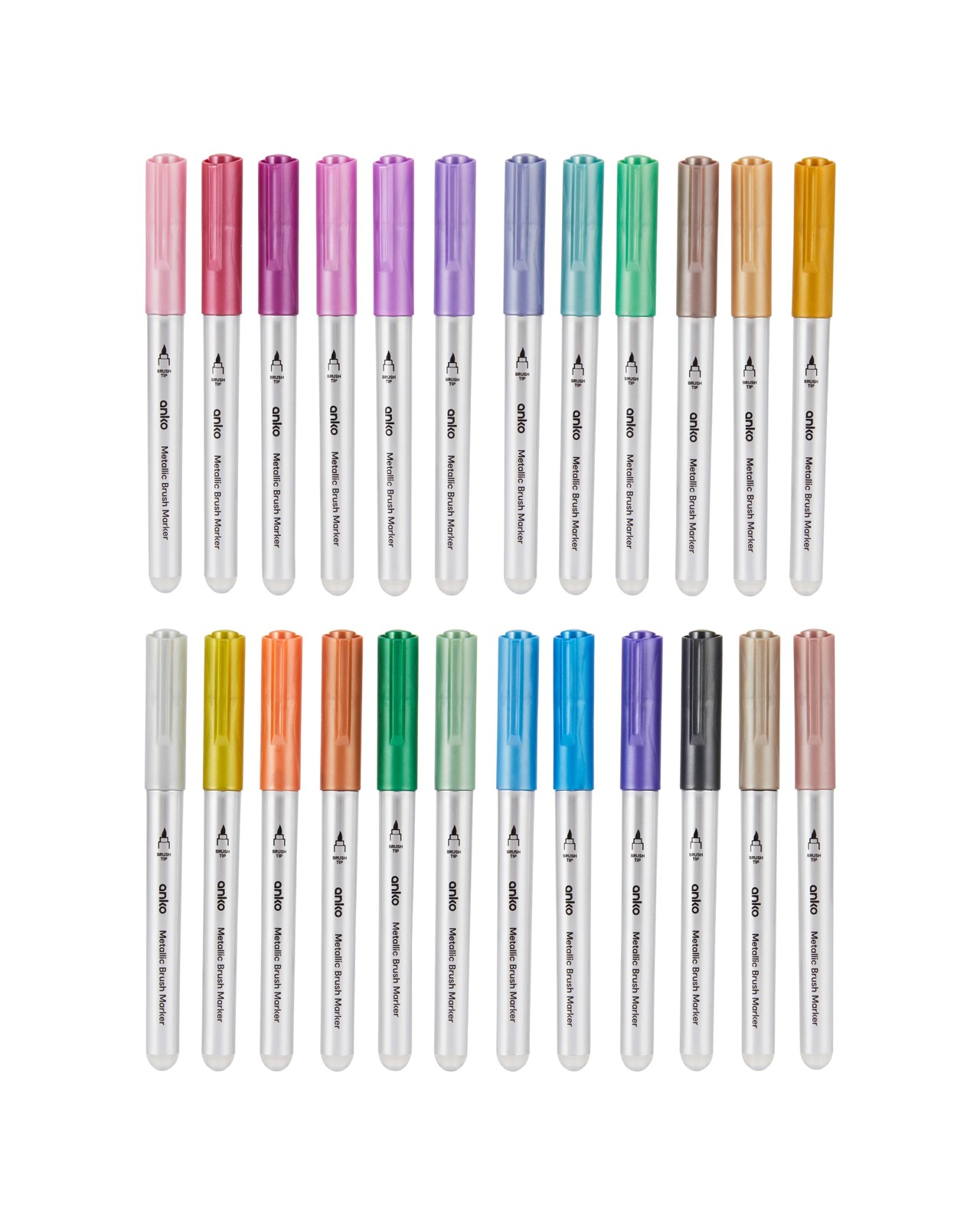 Anko 24 Pack Metallic Brush Markers 3 of 5
