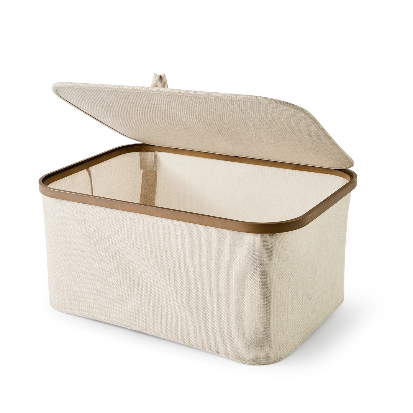 Anko Linen Look Walnut Look Rectangle Box 4 of 5