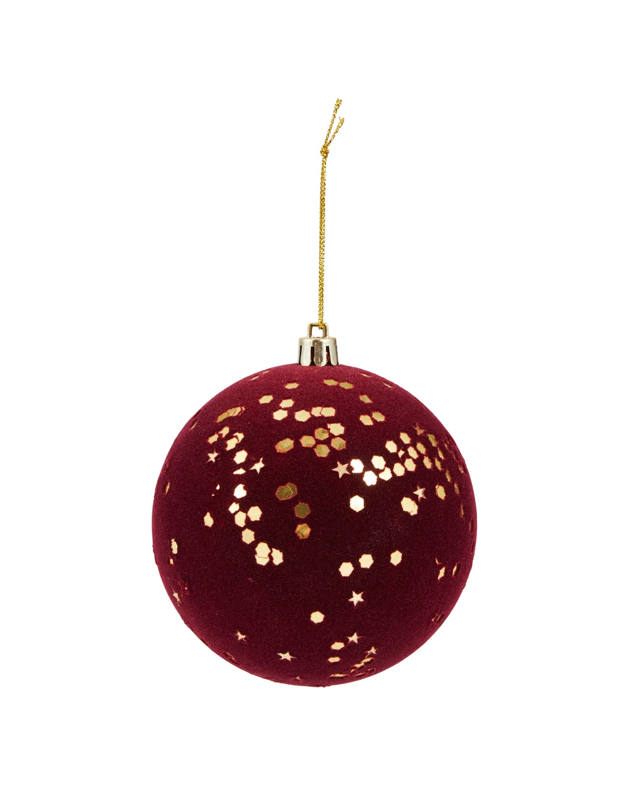 Anko 9 Pack 10cm Fig Flocked Baubles 4 of 5