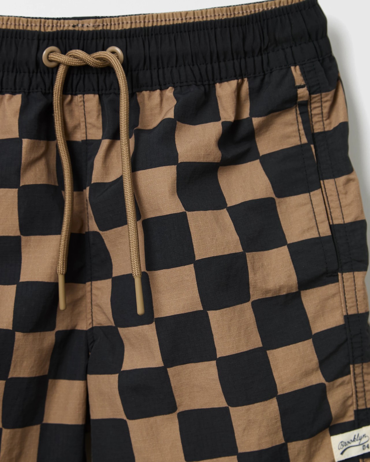 Panelled Volley Shorts - Blck Brown 2 of 2