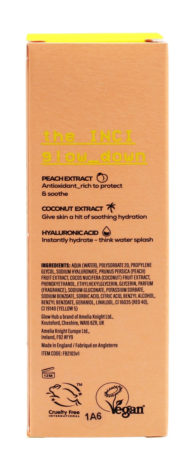 Glow Hub Nourish and Hydrate Serum Mist 90ml - Peach, Coconut and Hyaluronic Acid 2 of 4