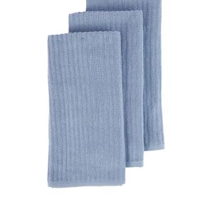 Anko 3 Pack Blue Ribbed Terry Tea Towels product image