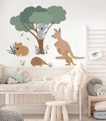 Hello Sunshine Nursery Wall Stickers - Aus Animals