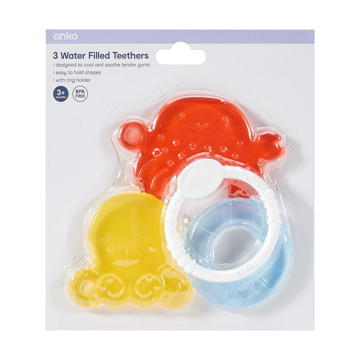 Water Filled Teethers 3 Pack Anko Target Australia