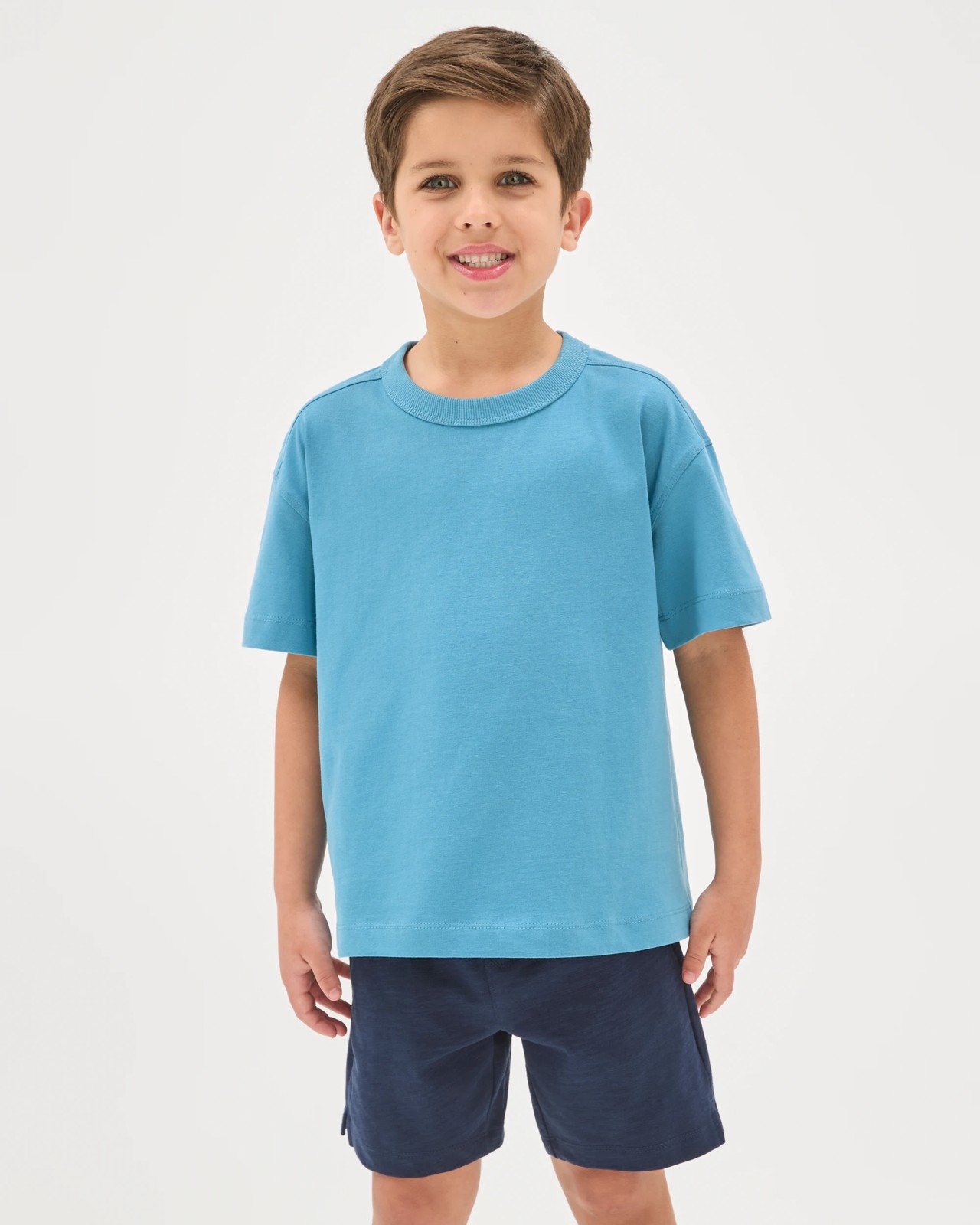 Organic Cotton Oversized T-Shirt - Blue 2 of 5