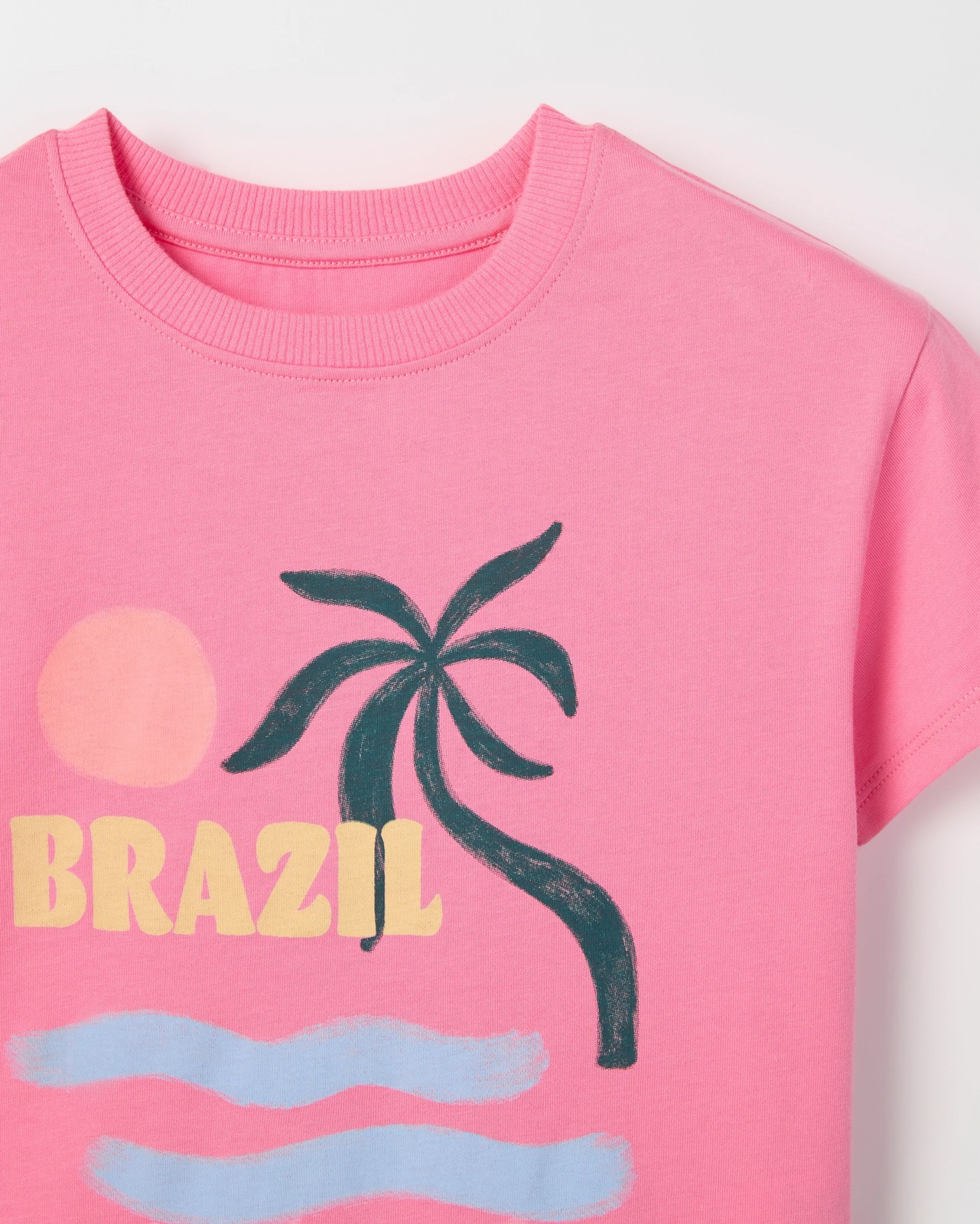 Australian Cotton Oversized T-Shirt - Neon Pink Beach Club 2 of 2