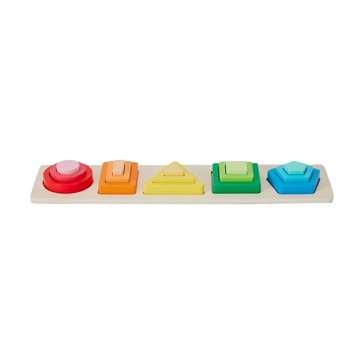 Wooden Multi Shape Stacker Puzzle - Anko