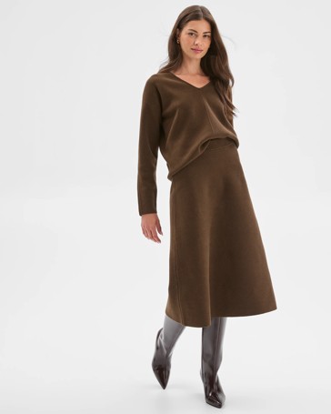 Petites Australian Cotton Blend Polished V-Neck Jumper