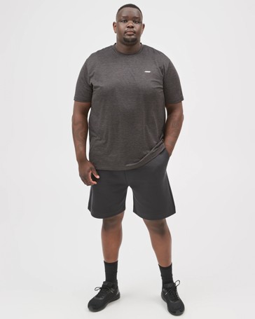 Plus Size Australian Cotton Blend Tech Fleece Shorts