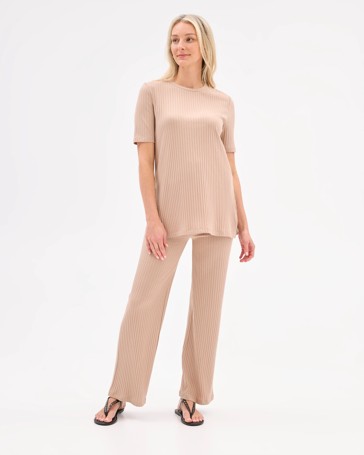 Maternity Over The Belly Rib Knit Lounge Pants
