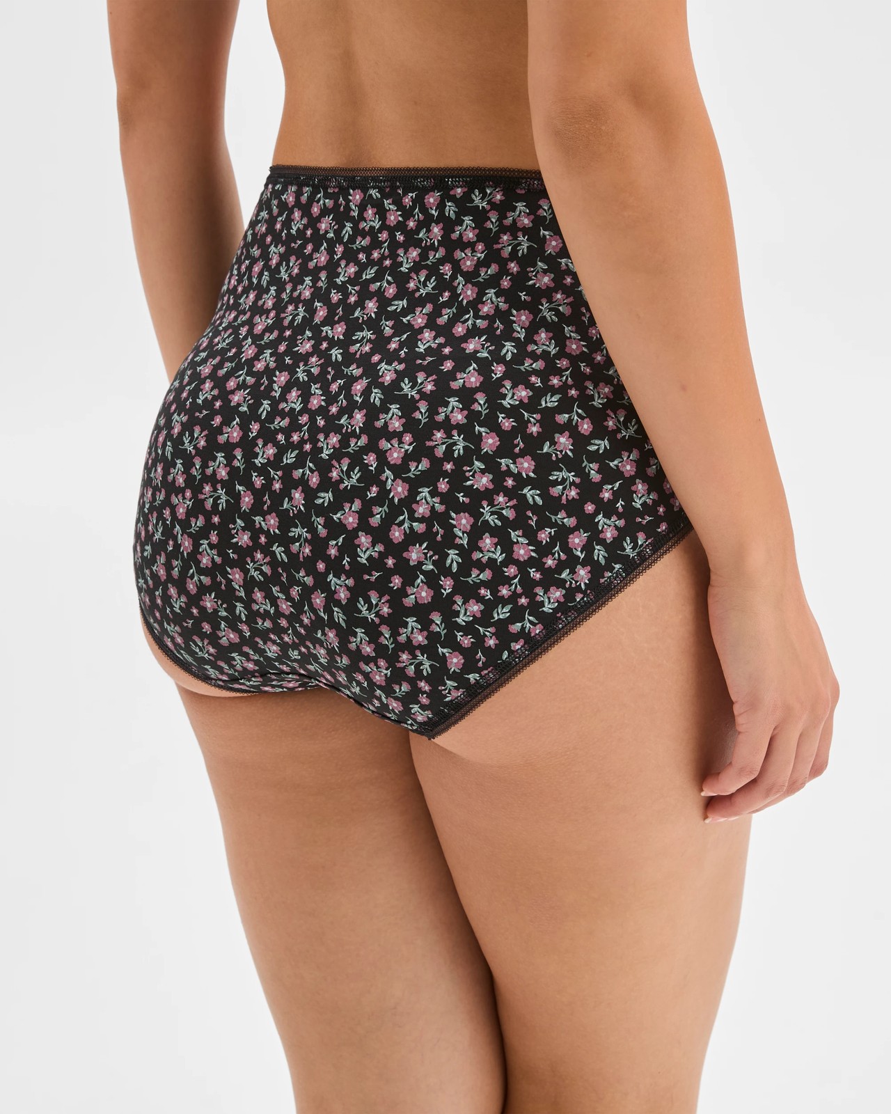 Cotton/Elastane 5 Pack Full Briefs - Floral & Hearts 4 of 5