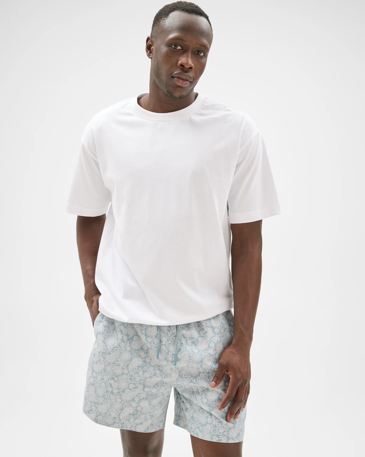 Commons Printed Swim Shorts - Blue Paisley 2 of 6