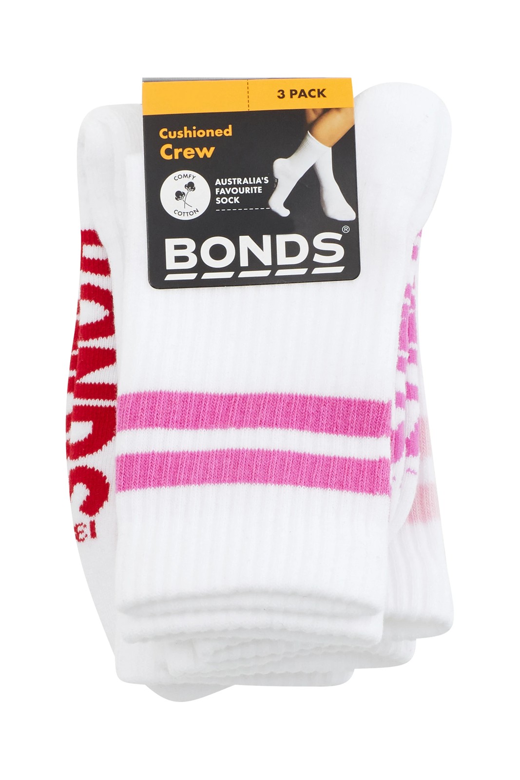 Bonds 3 Pack Cushioned Stripe Crew Socks  3 of 3