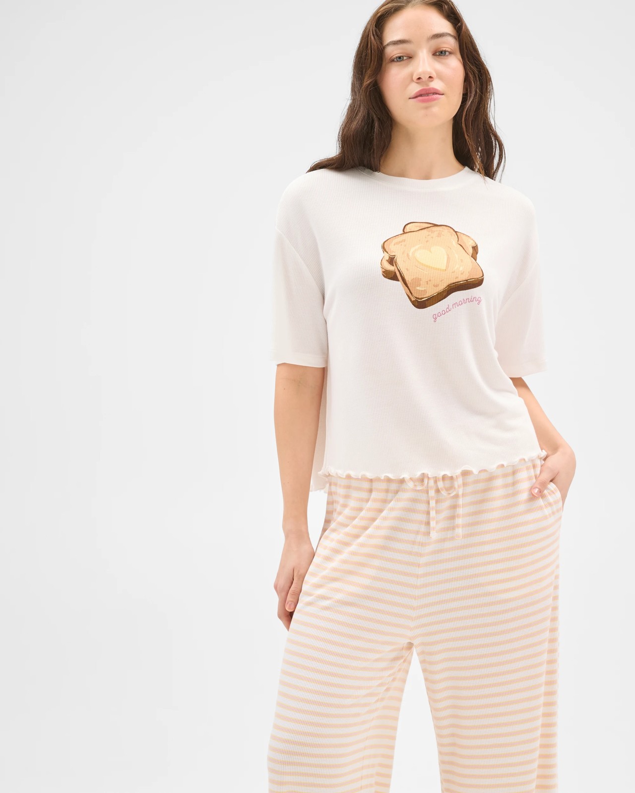 Lily Loves Wide Leg Waffle Sleep Pants 4 of 5