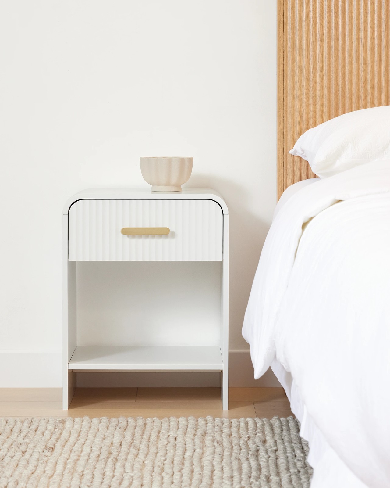 Anko Luna Bedside Table - White 2 of 6