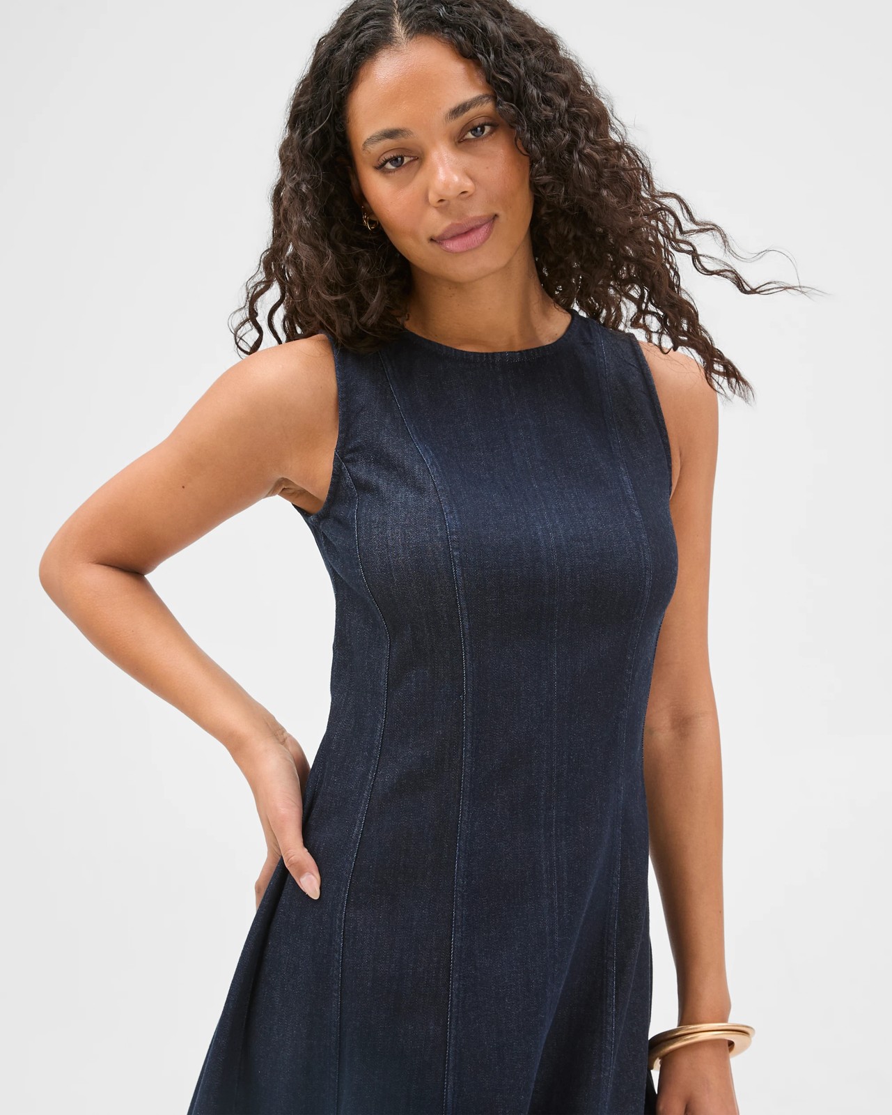 Denim Maxi Dress 3 of 6
