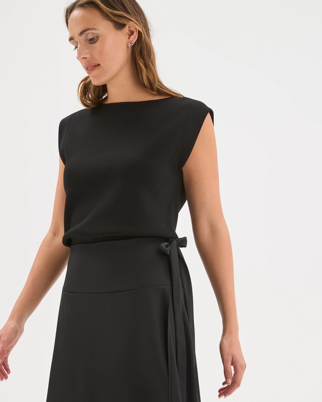 Preview Asymmetrical Wrap Midi Skirt 4 of 6