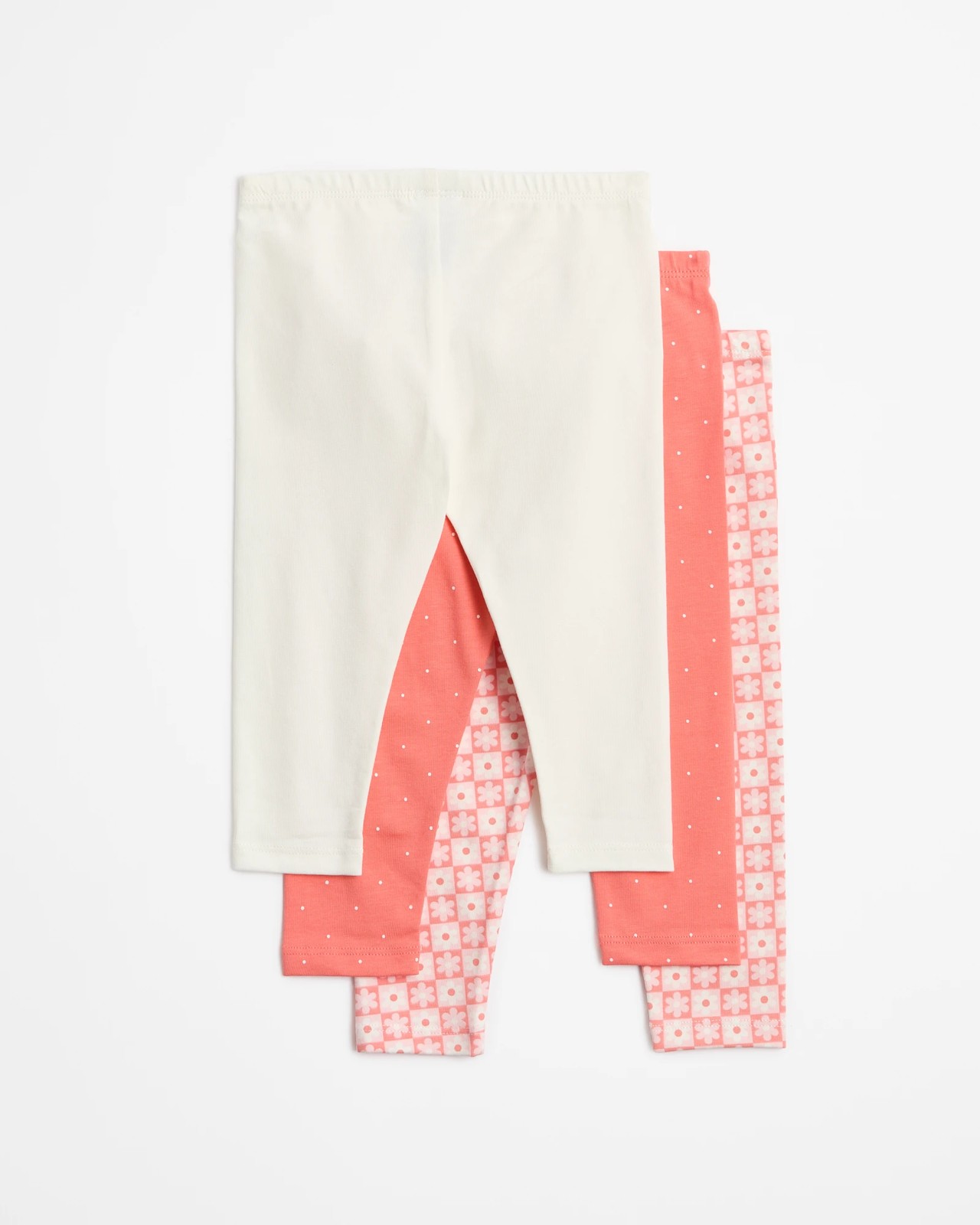 Baby Organic Cotton Leggings 3 Pack - Flower Square 5 of 6