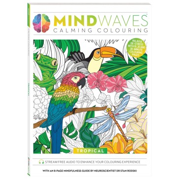Mindwaves Calming Colouring: Tropical - Book