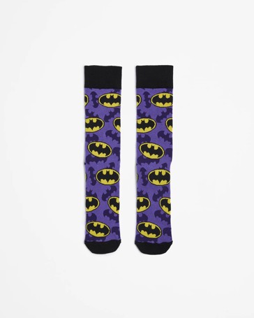 Retro Batman Logo Crew Socks - Swag
