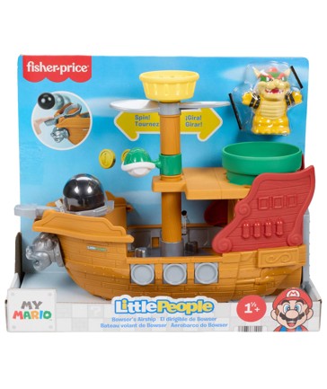 Fisher-Price Little People My Mario Bowser's Airship & Figure Set