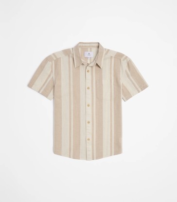 Linen Blend Textured Stripe Shirt