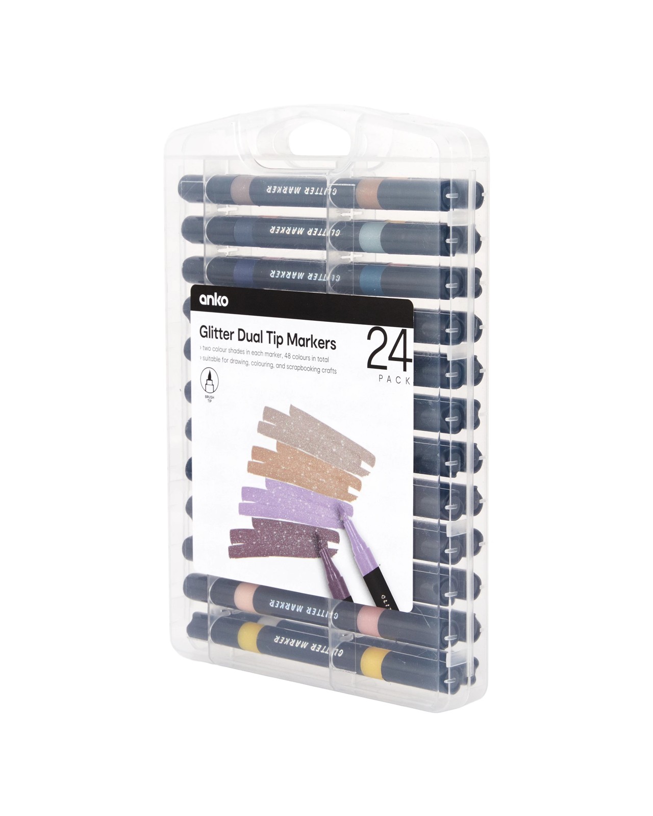 Anko 24 Pack Glitter Dual Tip Markers 2 of 6