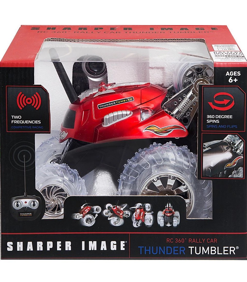 Sharper Image Remote Control Monster Spinning Car Red