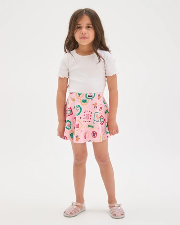 Australian Cotton Christmas Jersey Skater Skort